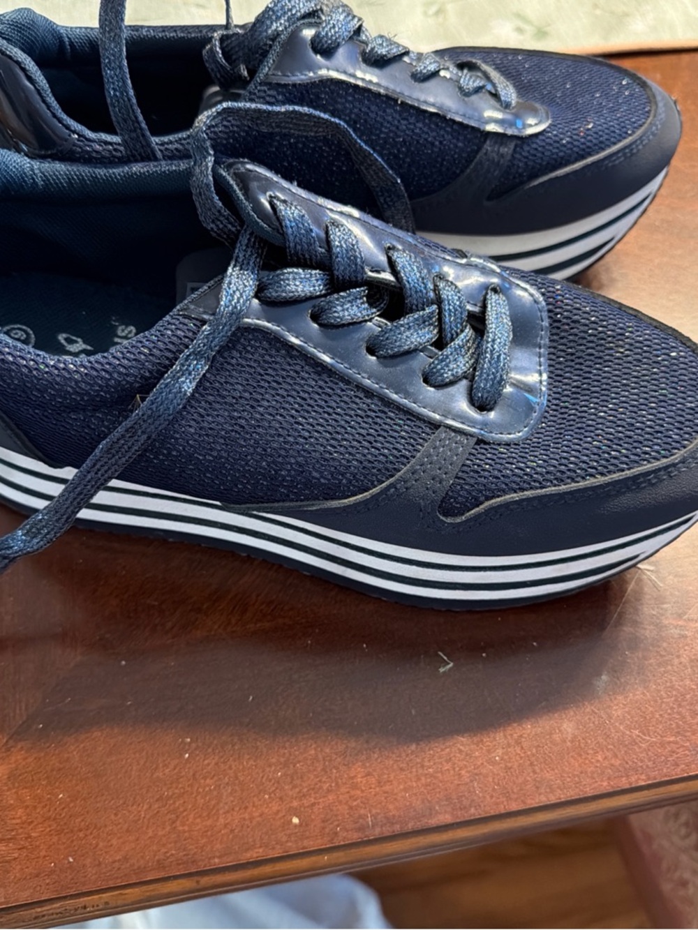 twik Navy Blue Platform Sneakers